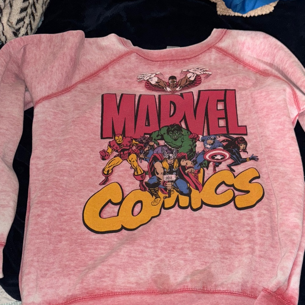 Marvel Red and Yellow Graphic Sweatshirt